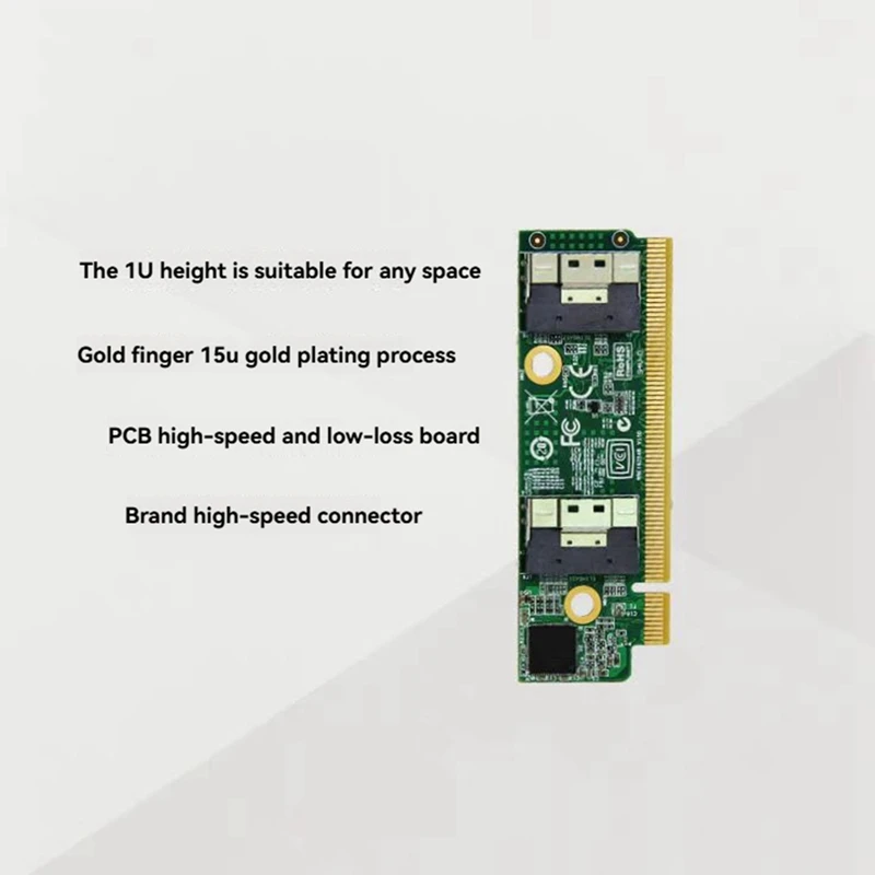 عالية السرعة PCle 4.0 16X إلى SFF-8654 محولات بطاقة التمديد SFF-8654 محولات بطاقة للكمبيوتر 1U Server-ABVP #1