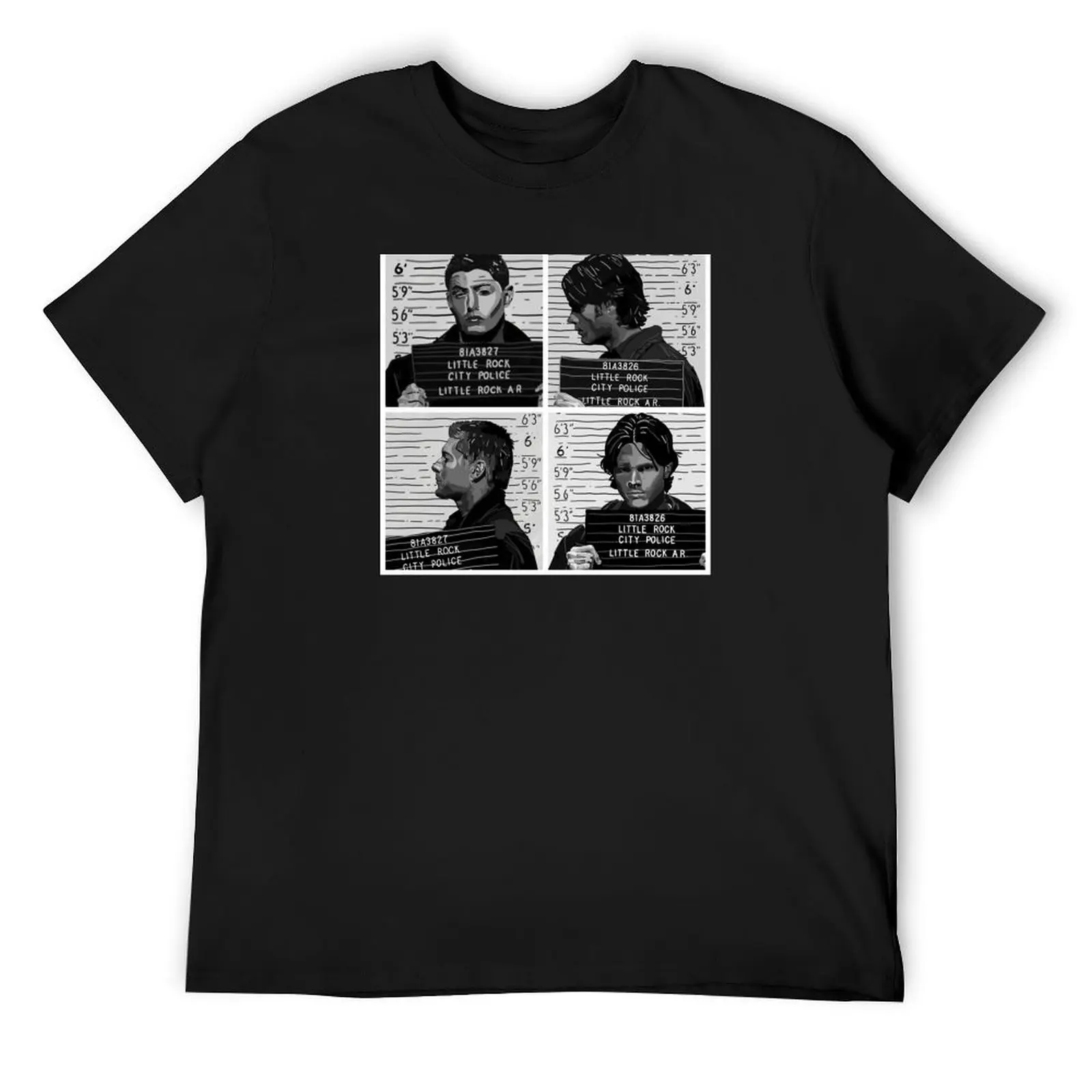 

Sam and Dean's Mugshots T-Shirt vintage graphic tee anime plus size tops t shirts for men