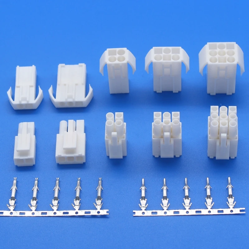 10Sets Automotive connector EL-2/3/4/6/9P Small tamiya Connector 4.5mm EL4.5 Multipole Connectors Male + Female Plug + terminals