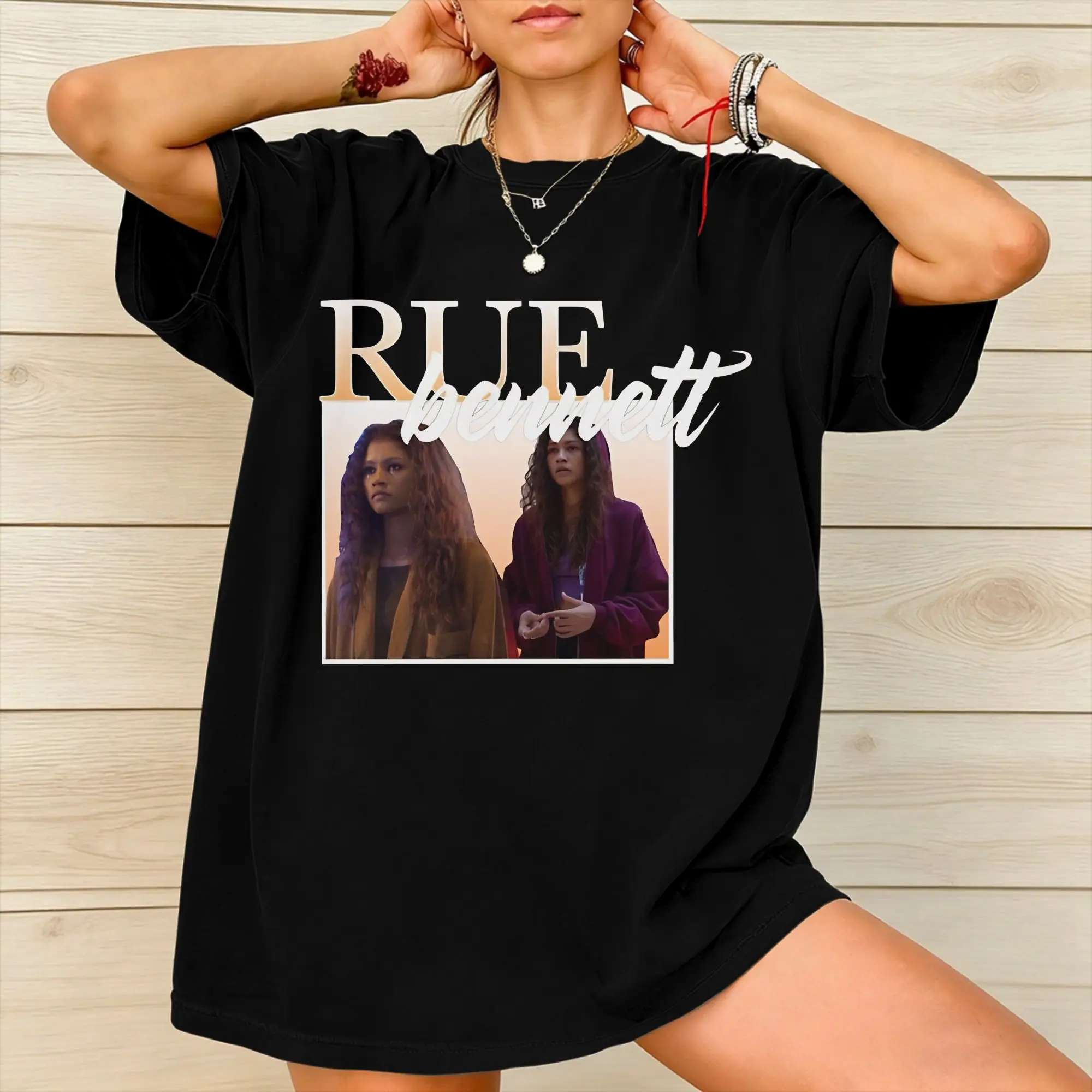 Men Women Fashion Ruby Rue Zendaya T Shirt Tee Cotton  T-shirts Clothing