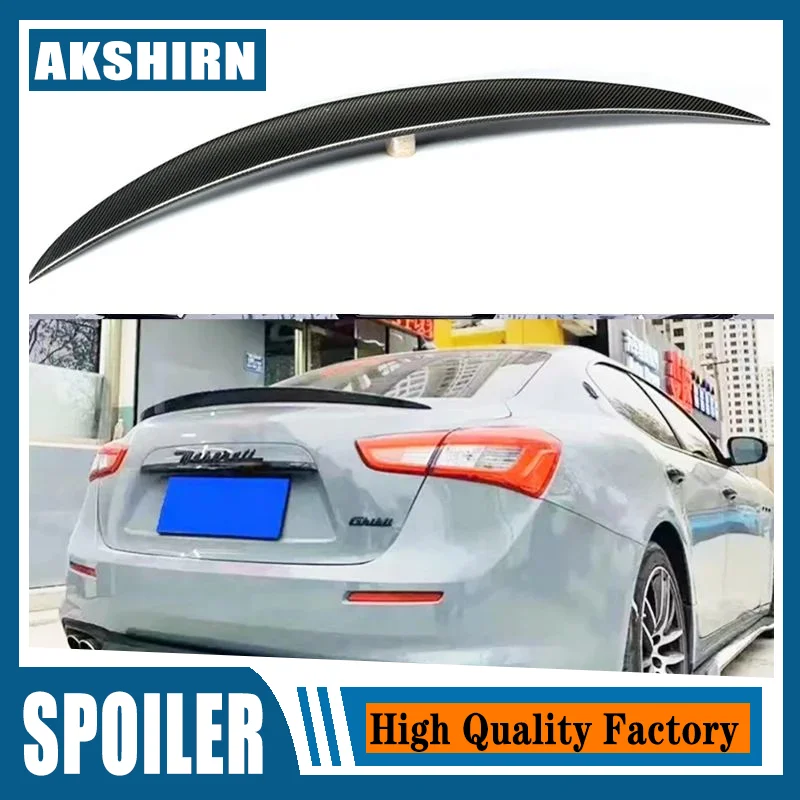 For Maserati Ghibli Carbon Fiber Rear Spoiler Trunk Wing Wald Style 2014 2015 2016 2017- UP