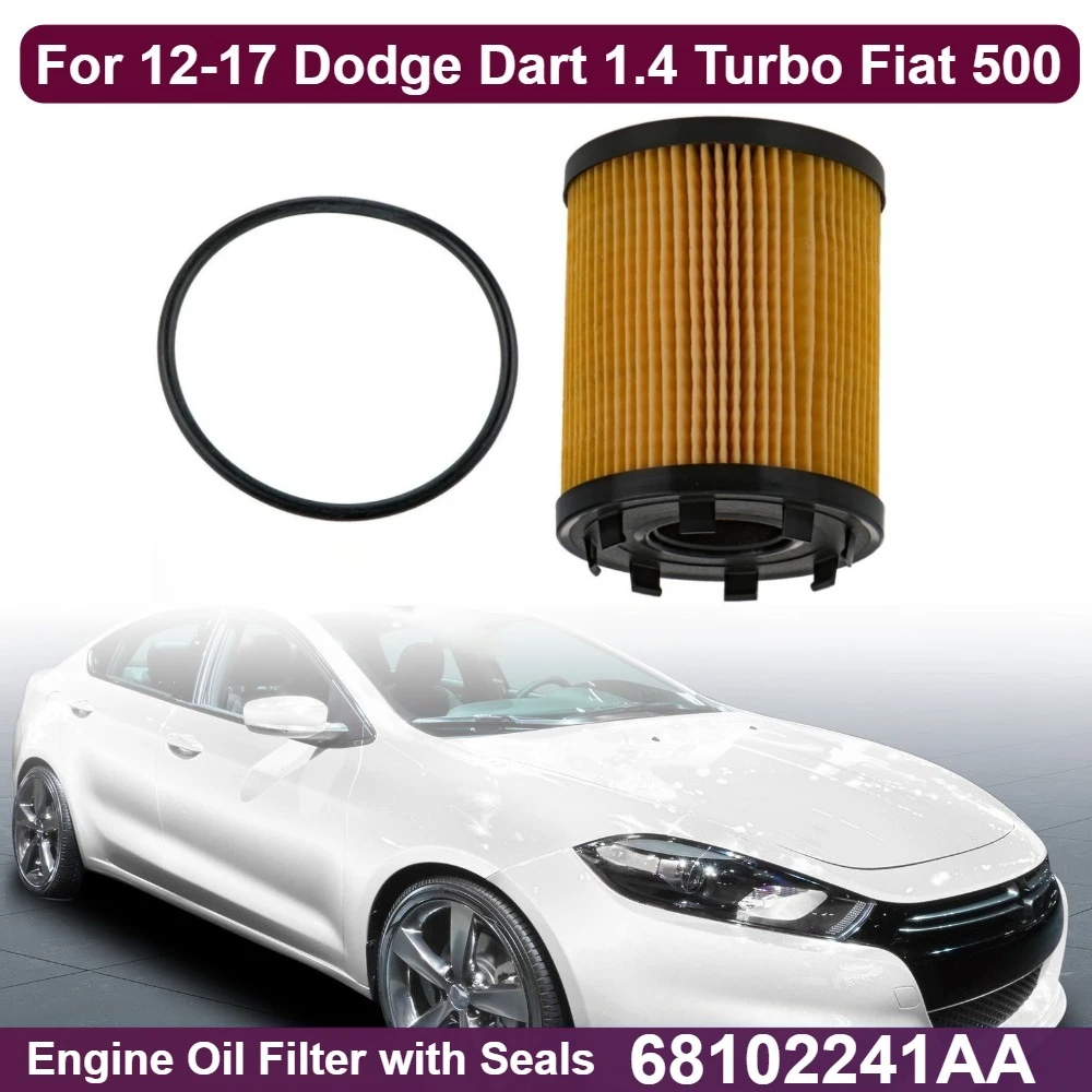 

Для 12-17 Dodge Dart 1.4 Turbo Fiat 500 масляный фильтр двигателя с уплотнениями НОВЫЙ 68102241AA