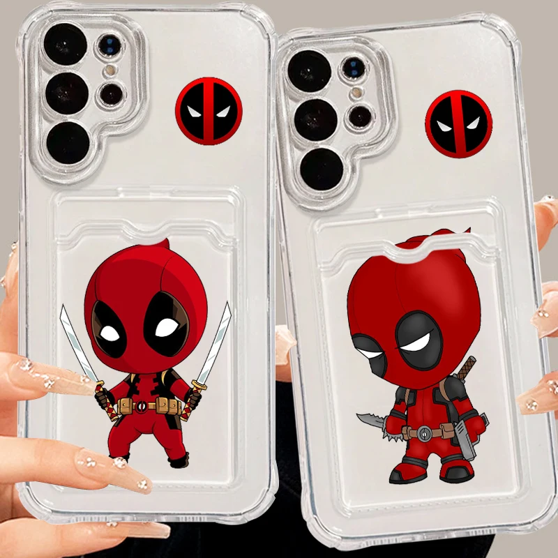 Cool Wade Winston Wilson Art For Samsung S24 S23 S22 S21 S20 Ultra FE Plus A55 A53 5G Photo Card Bag Transparent Funda