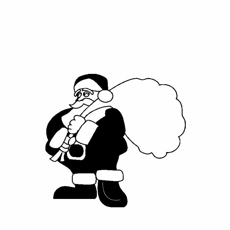 

Christmas Creative Santa Gift Stickers Fashion Car Window Decoration Personality Pvc Waterproof Decals Black/white, 15cm*15cm