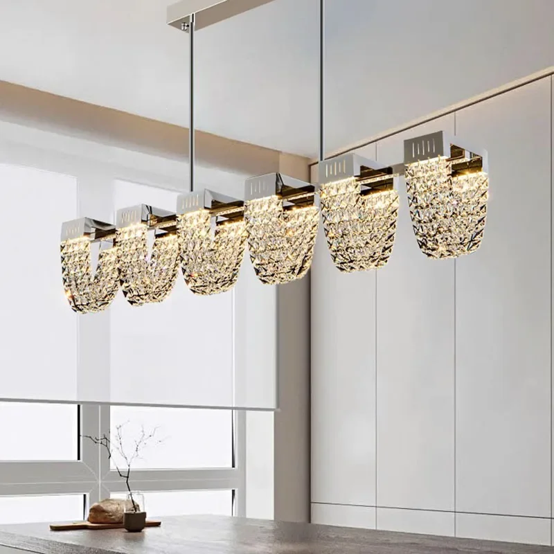 

Modern LED Pendant Light Living Room Creative Chandeliers for Dining Room Hanging Light Luxury Crystal Indoor Lighting Fixture
