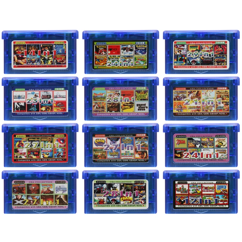 

GBA Game Cartridge Collection EG Series 32 Bit Video Games Console Card