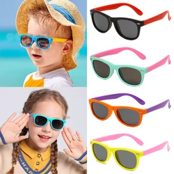 Gafas de sol de Color para niño y niña, lentes de sol de marca de moda, Anti UV, sombrilla para bebé, Anti luz azul, UV400, 2024