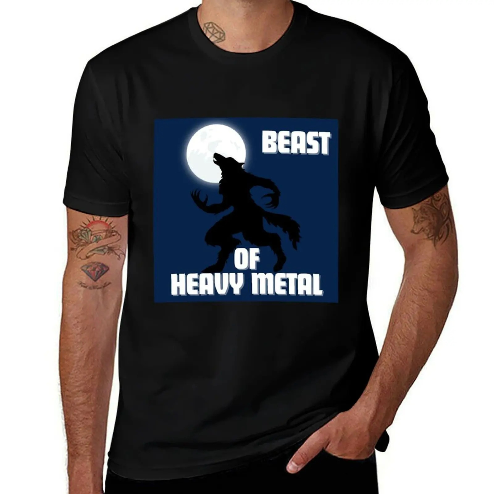 Beast Of Heavy Metal T-Shirt Basic Solid Color Short Sleeve Cotton Top T-Shirt