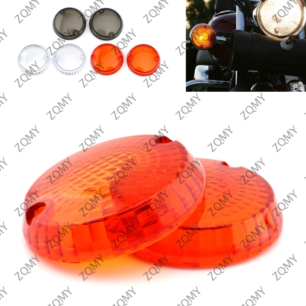 2pcs Motorcycle Turn Signal Lens Cover For Kawasaki Vulcan 1500 Classic Mean Streak 1600 750 800 900