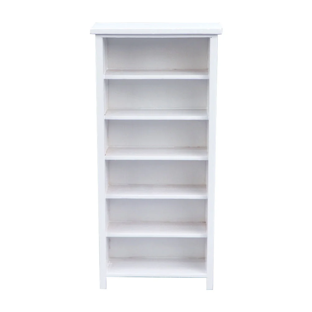 

Mini Furniture Model Miniature Bookshelf Vertical Bookcase Decor House Adorns Wooden Adornment