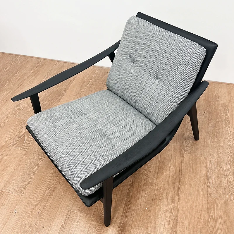 

-Modern Single Seater Wood Sofa Chair Leisure Chair Set for Living Room Furniture