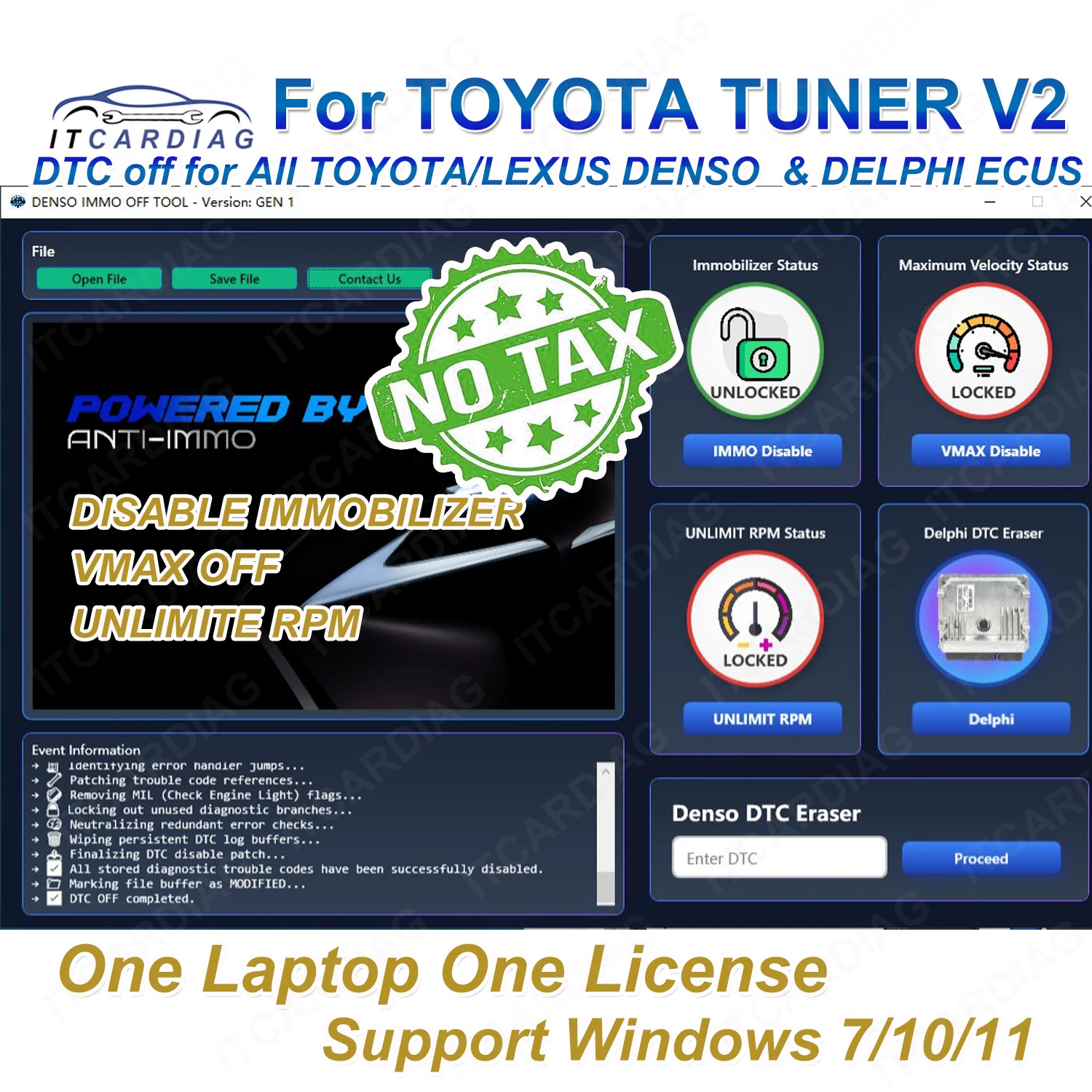 For Toyota Tuner V2…