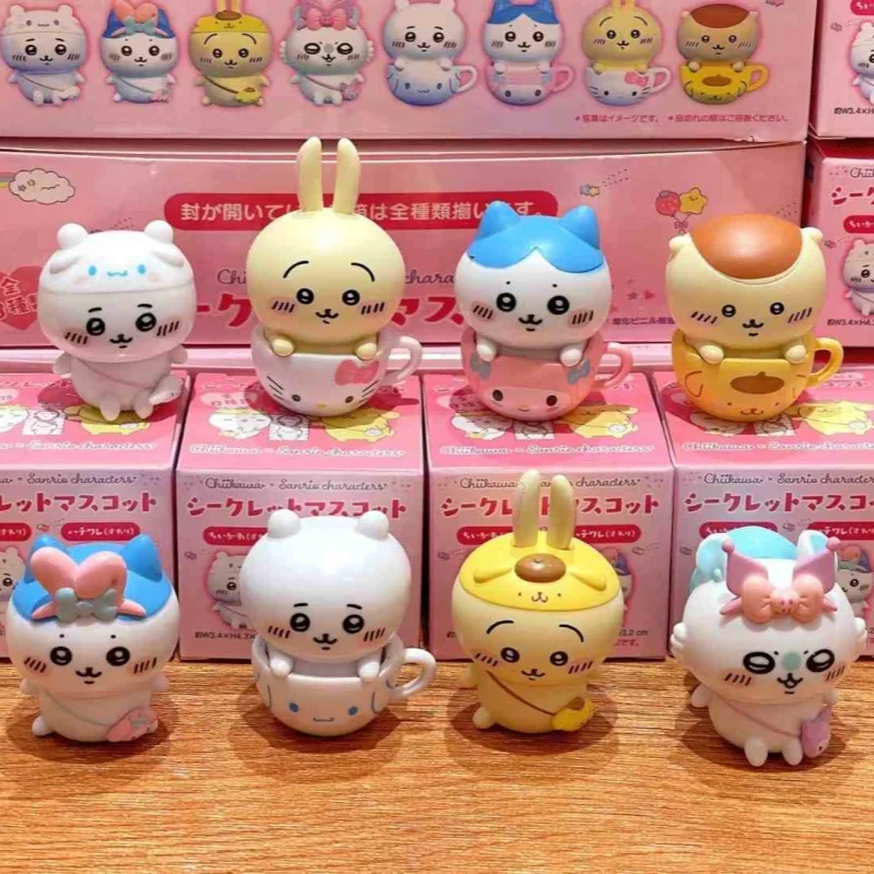 

Chiikawa Kawaii Sanrio Doll Trendy 8pcs Mystery Blind Box Chiikawa Hachiware Usagi Hello Kitty Car Ornament Toy Festival Gifts