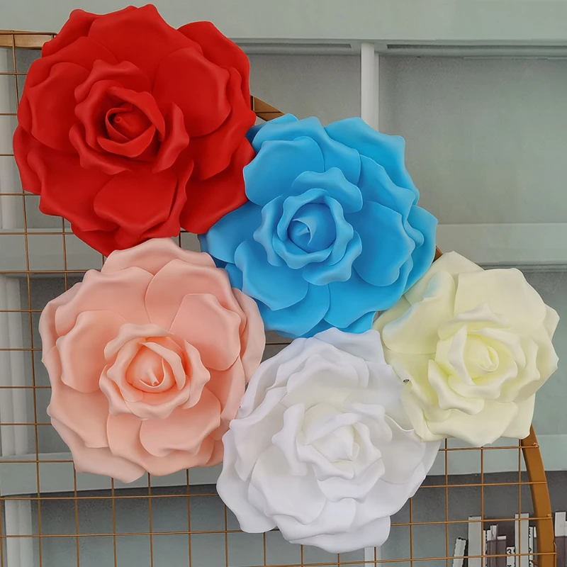 40CM Artificial PE Flower Flat Bottom Foam Flower Wedding Decoration Rose Wall Background Shop Window Decoration Flower