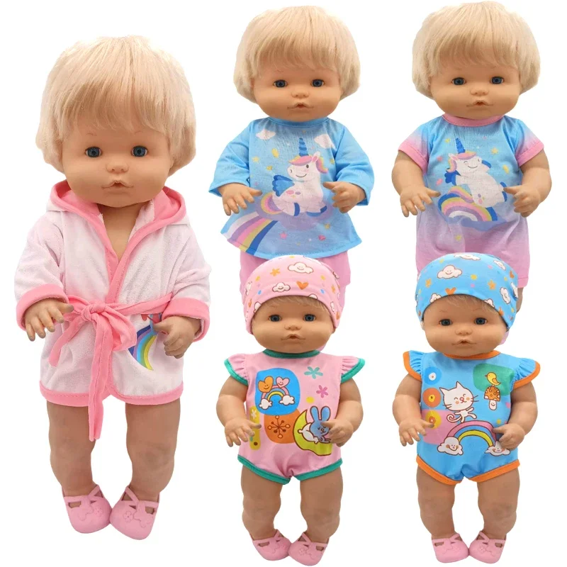 Baby Doll Sleeping Bathrobe For 38 Cm Nenuco Dolls Clothes Ropa Y Su Hermanita Toys Clothing