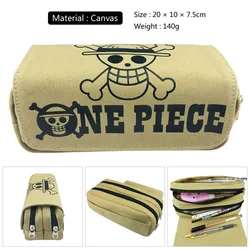 Anime Periphery One Piece School Stationery Pen Case Luffy Zoro Sanji Cartoon Pen Bag Multifunctional Pencil Case Children Gift