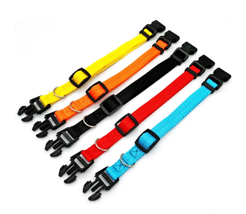 Dog Collar Nylon Webbing Fashion Buckle Pet Collar for Small Medium Dogs Chihuahua Dog Red Black Blue Orange Pet Accessory