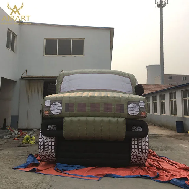 Custom simulated inflatable vehicle,giant inflatable truck inflatable jeep