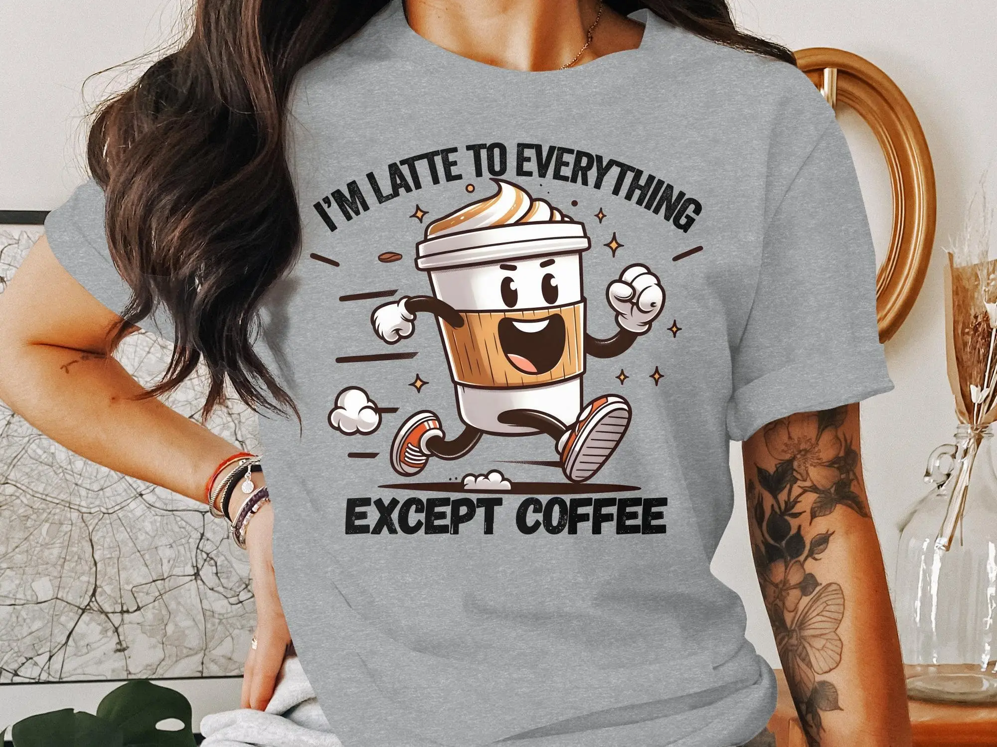 Energized Coffee Run T Shirt Morning Brew Lover Espresso Jog Fun Caffeine Boost Barista Sweat