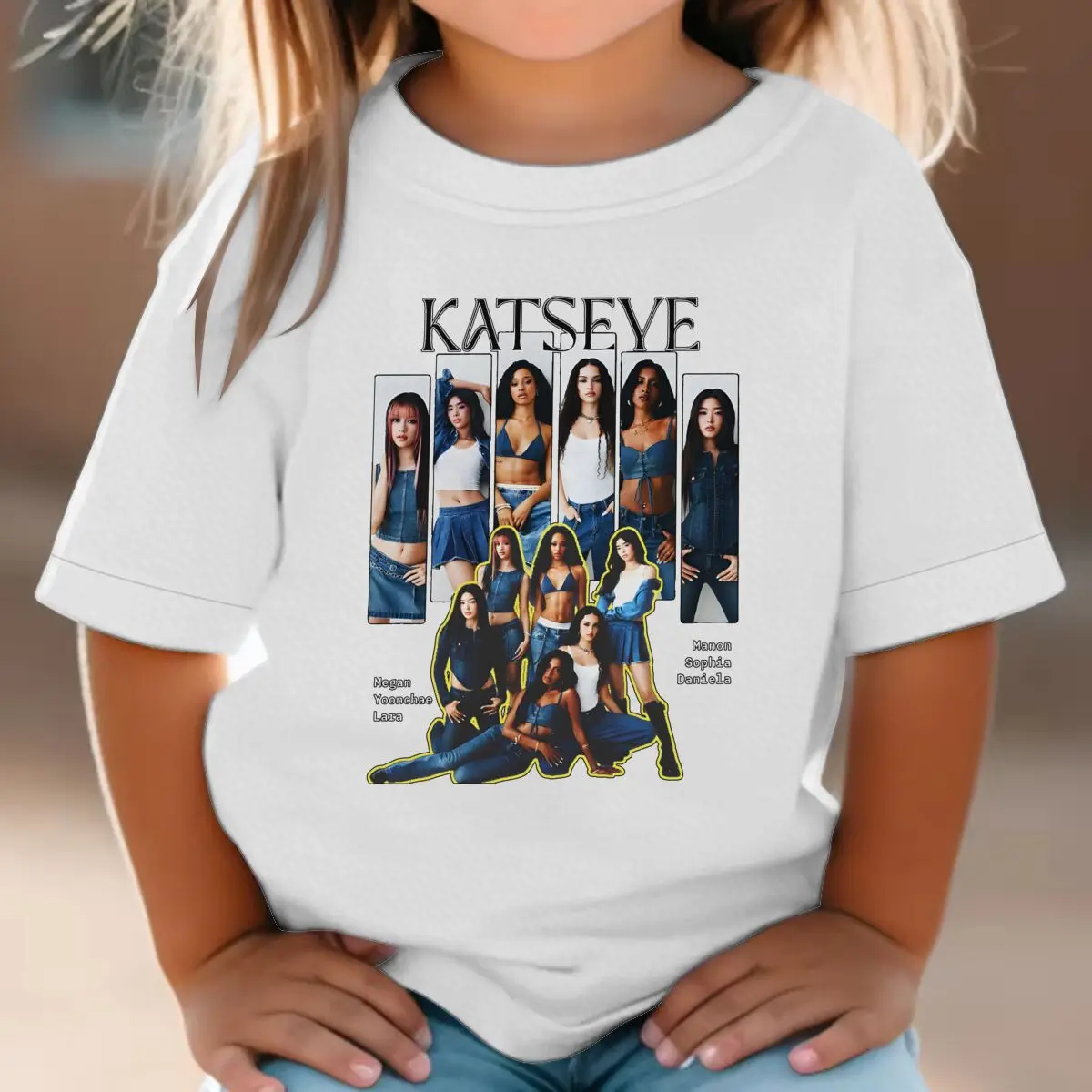 KATSEYE Print T-shirt for Kids Casual Summer Top with Katseye Pattern Short Sleeve Tee Youth Girl Streetwear Fashion Tops