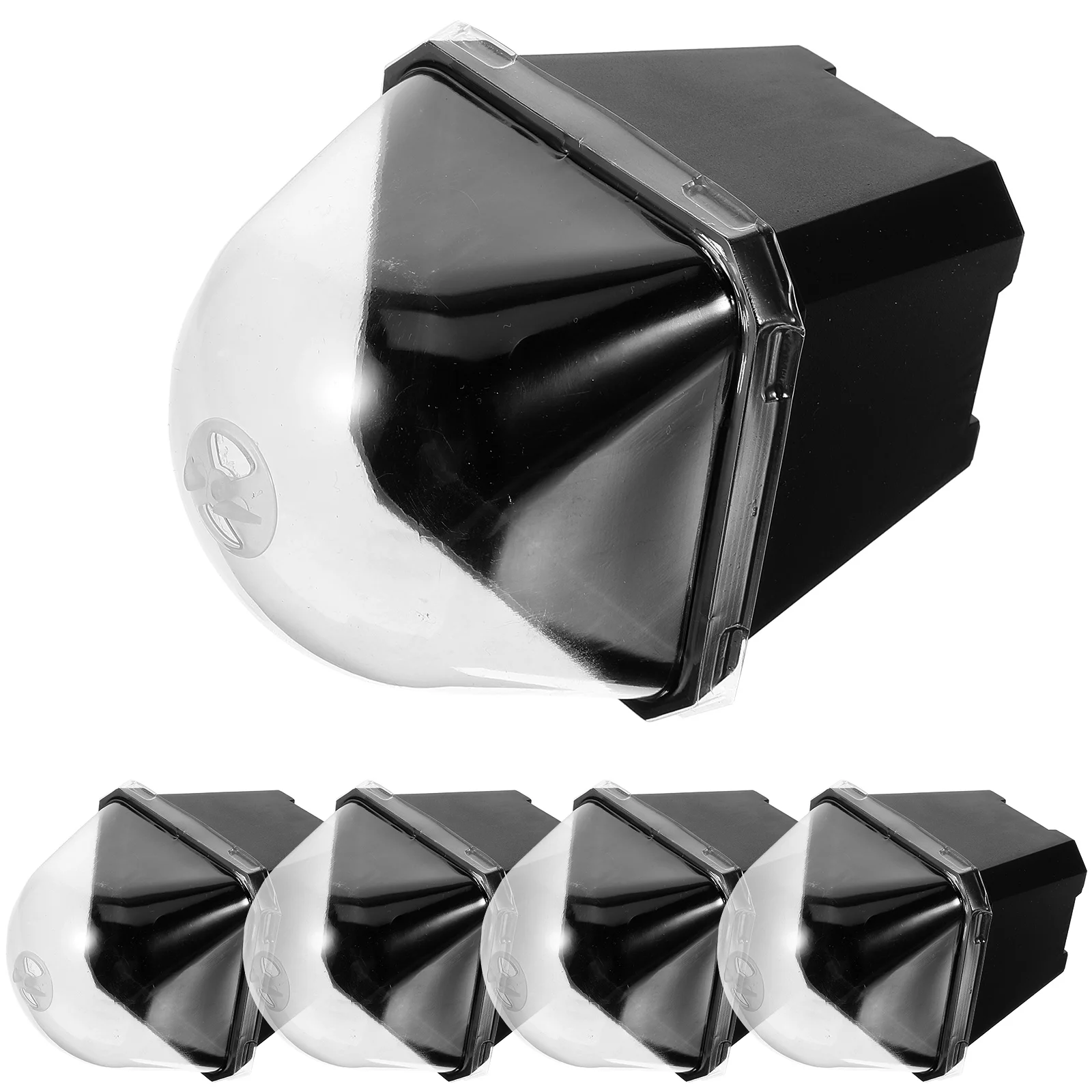

5 Sets Black Square Small Flower Pots for Gardening Bonsai Potted Planter Sowing Nursery with Cover Accessories