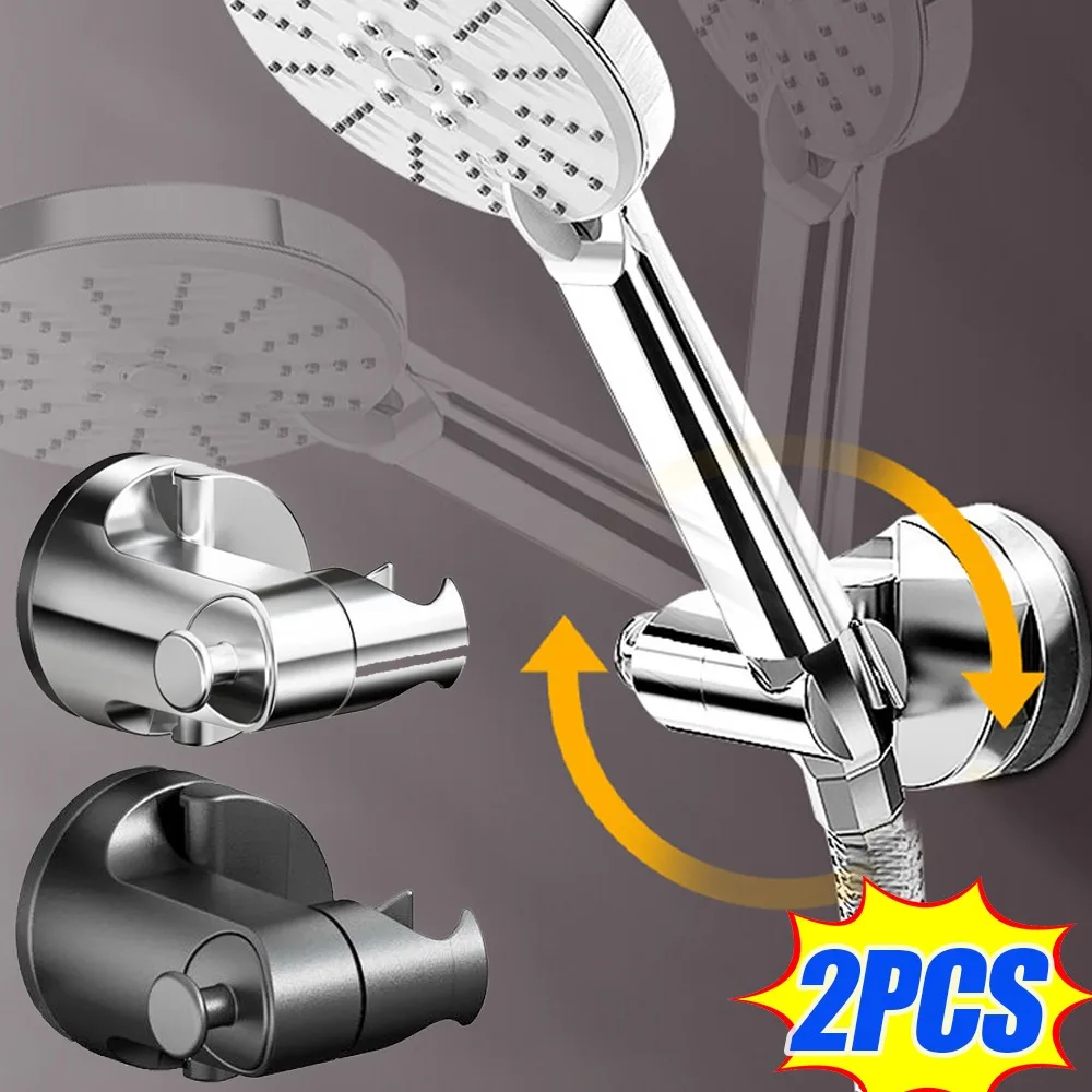 Suction Cup Shower Holder 360°Adjustable Self-adhesive Shower Stand Bracket Wall Mount Strong Holders Home Bathroom Accessories