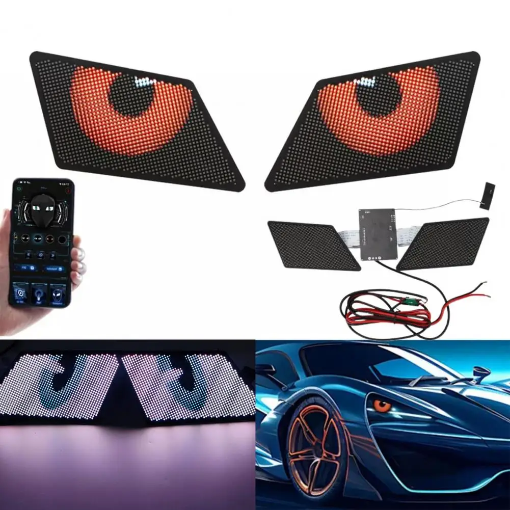 Demon Eyes Light 5V/12V Car Headlight LED Dynamic Demon Eye Headlights Set Adjustable Eye Pattern with Ribbon Cable Car Lights