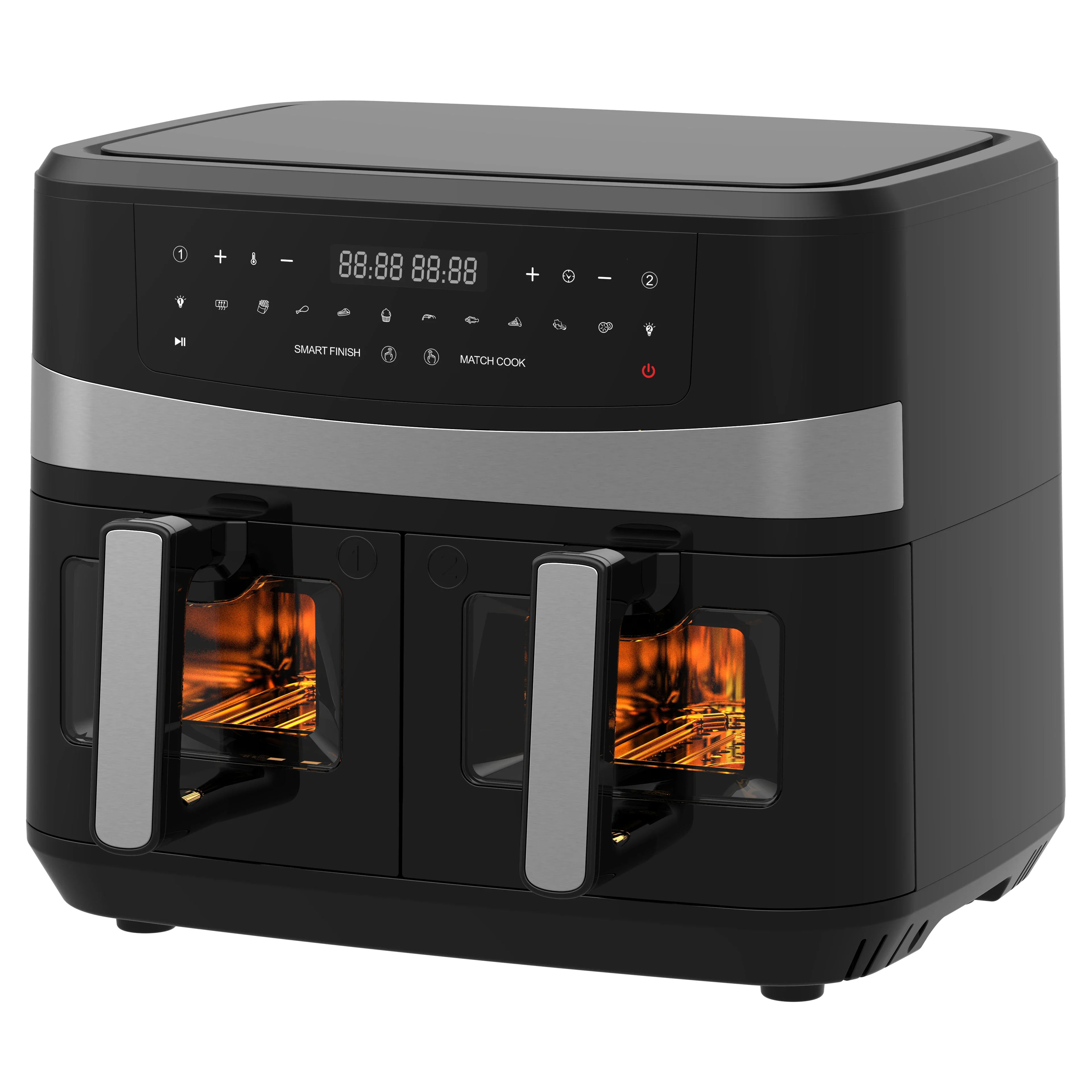 

-2023 New Design Digital Dual Zone Air Fryers Oven Two Basket Tray 8L 9L Steam Double Twin Dual Air Fryer