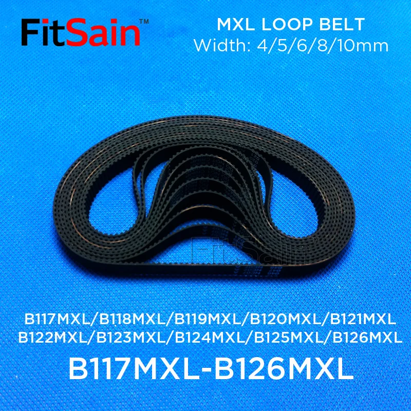 FitSain-MXL Timing Belt B117MXL B118MXL B119MXL B120MXL B121MXL B122MXL B123MXL B124MXL B125MXL B126MXL Rubbe Belt