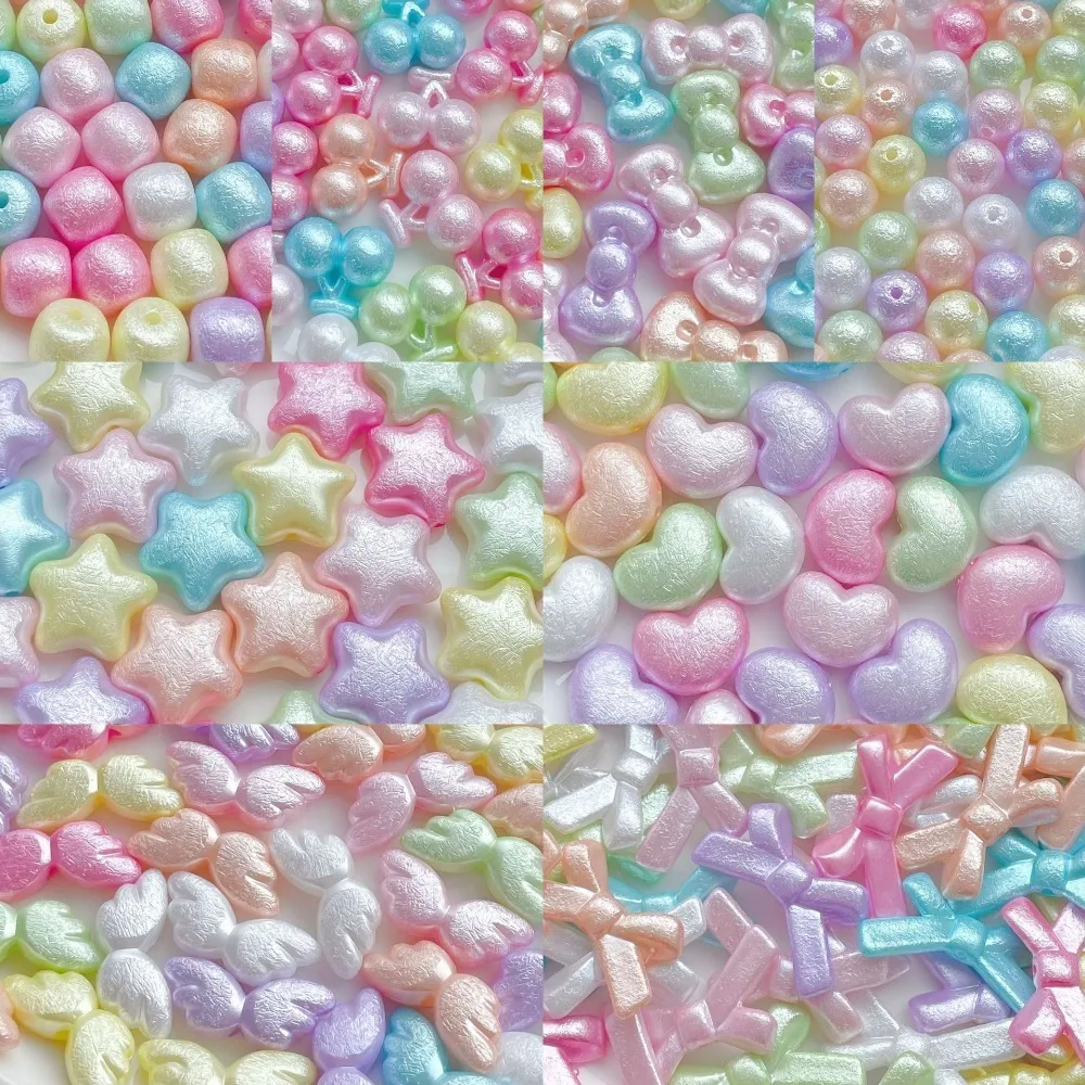 20g Kawaii Mini resin star Ball with Hole Miniature Flat Back Cabochons For Hairpin Scrapbook DIY Home Decor Craft Accessories