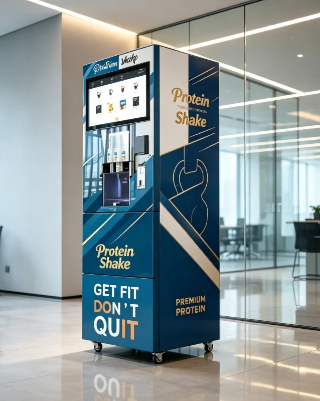 Protein Shake Vending Machine Touchscreen Healthy Mixed Drink Equipment Custom Multi-flavor Multi-powder Design for Milkshake