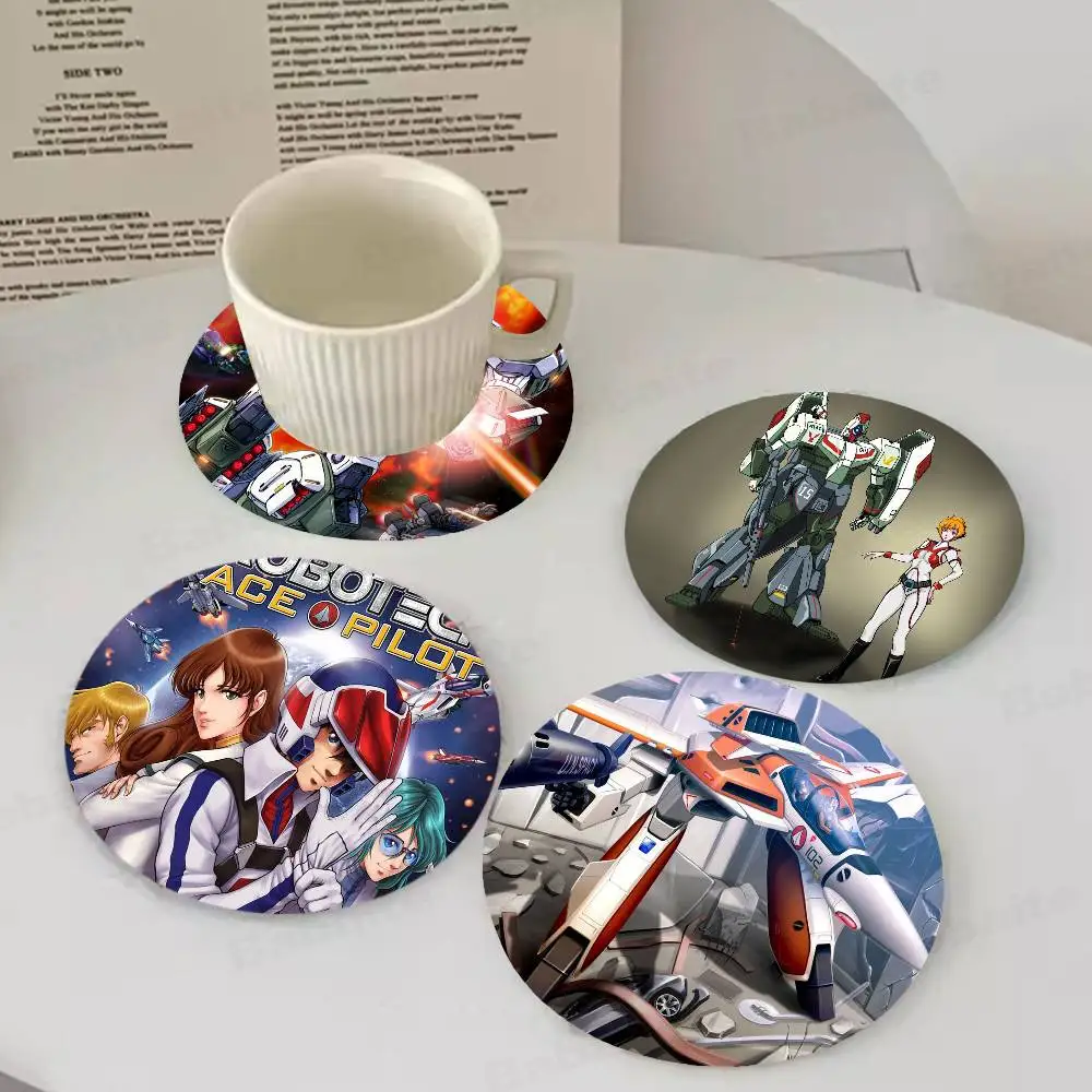Robotech Wooden Coaster Colour Printing Cup Mat Home Desk Decoration Gifts