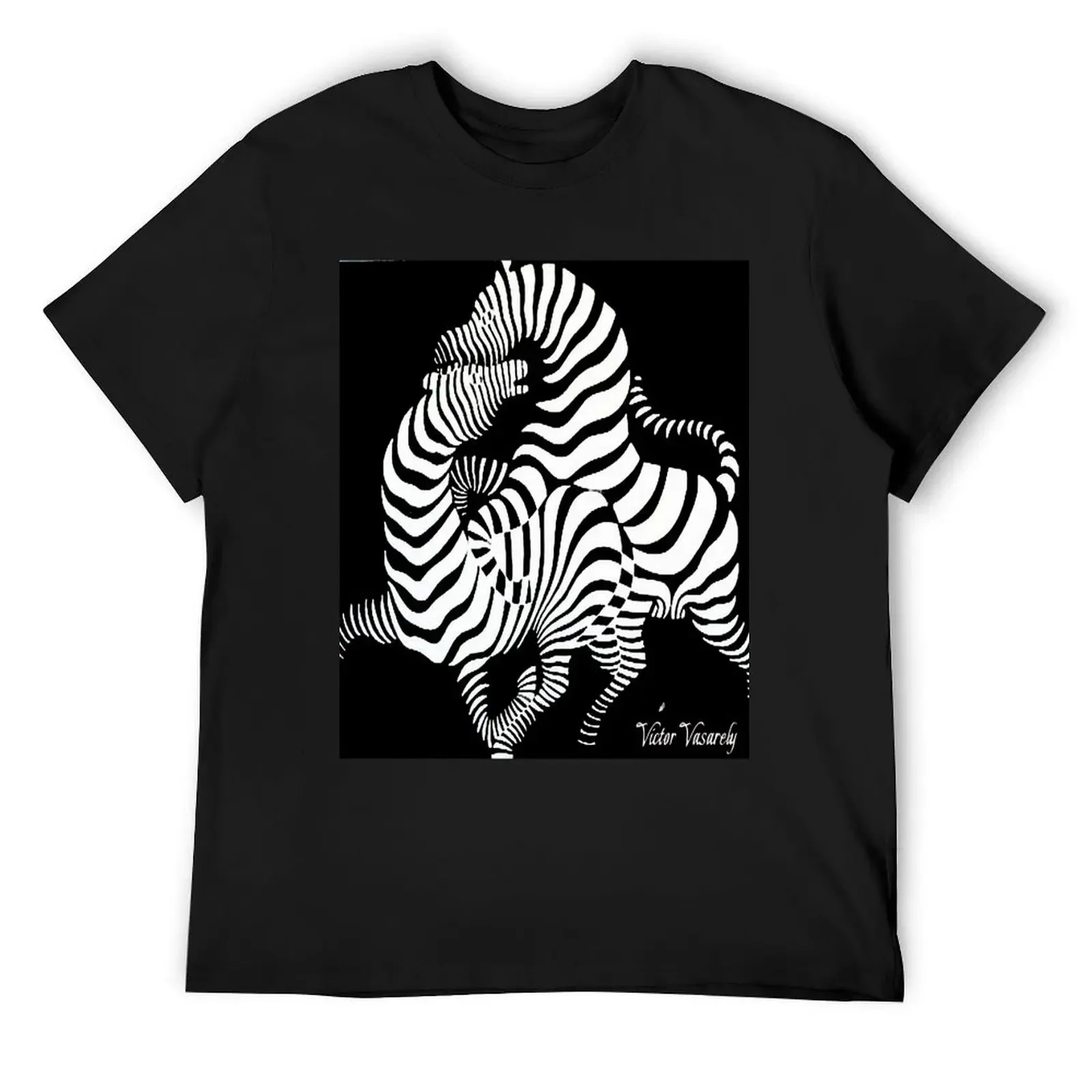 Victor Vasarely - Zebra (1937) T-Shirt graphics graphic shirts blacks sublime oversized t shirt men