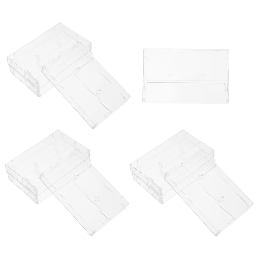 

10Pcs Clear Plastic Cassette Case Standard Size Cassette Tape Holder for Easy Identification and Space Saving Storage Solutions