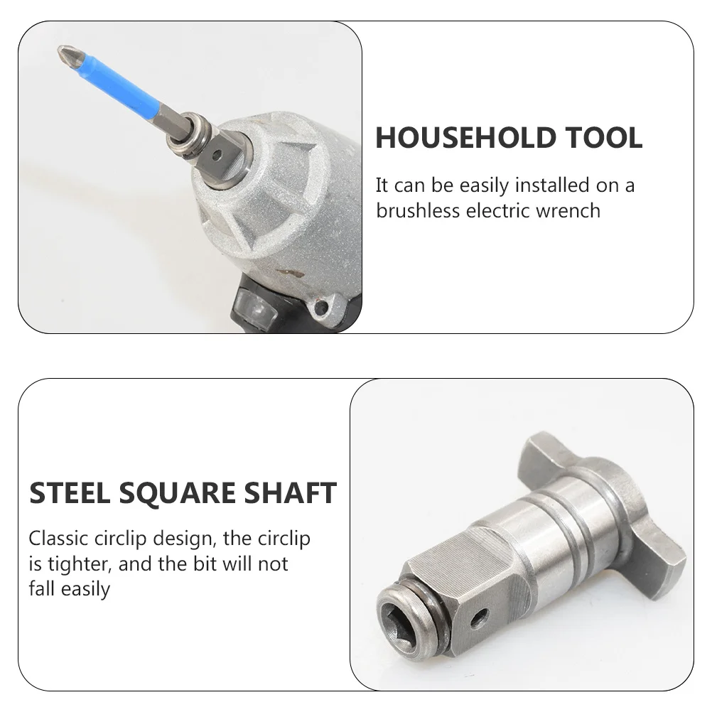 

1Pcs Brushless Wrench Bit Conversion Head Strong Circlip Fixation Easy to Install Electric Wrench Tool Replacement Accessory