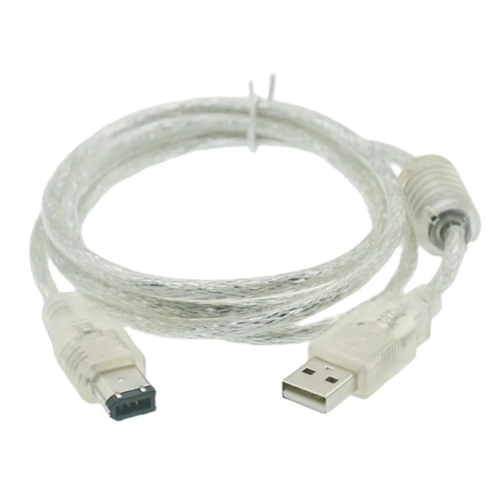 سلك Firewire iee ee ذكر إلى USB كابل بيانات ذكر ، محول محول ، سلك كابل للكاميرا ، بطاقة اكتساب DV ، في m ، 4Pin ، 6 دبوس