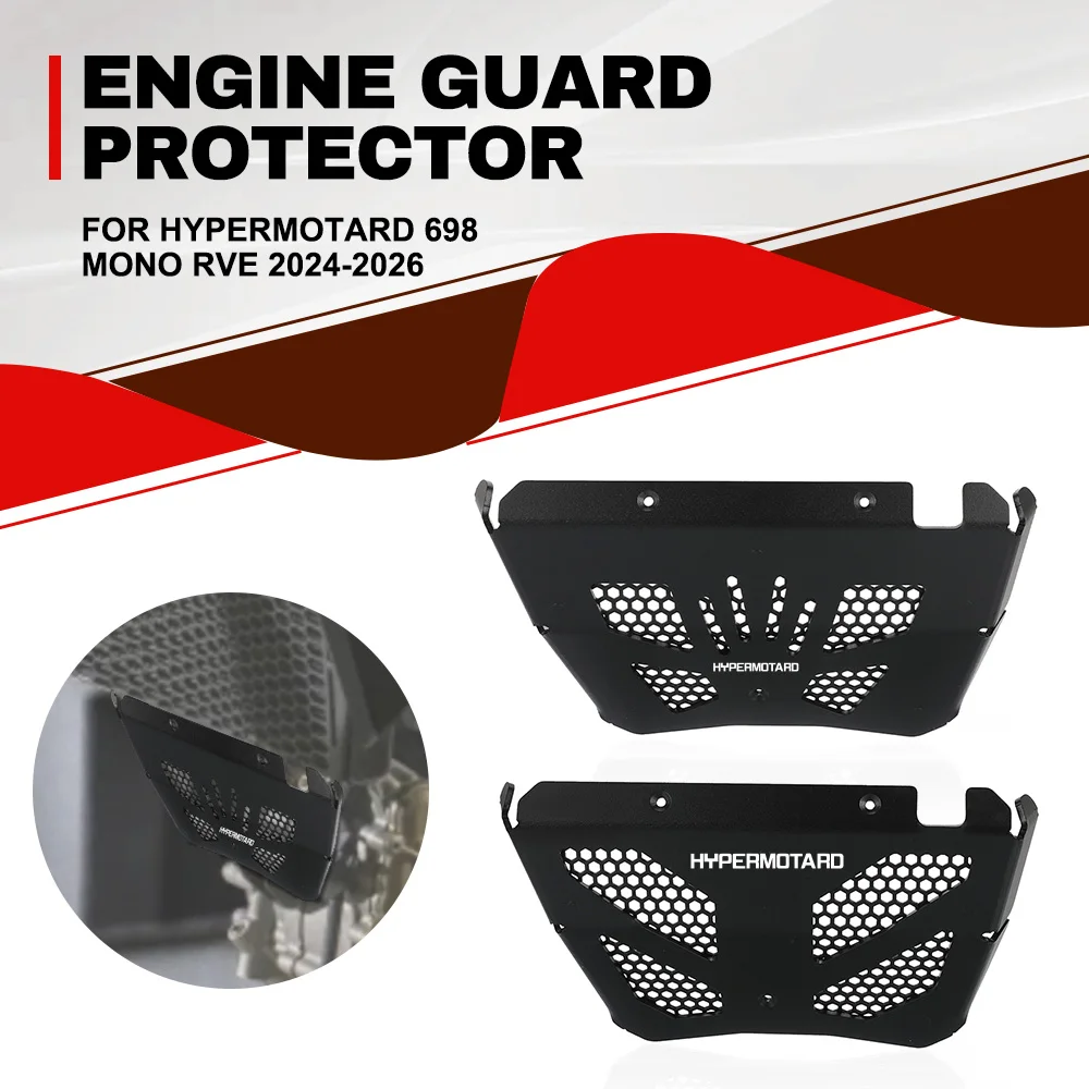 

For Ducati Hypermotard 698 Mono RVE 2024-2025-2026 Front Engine Guard Protector Lower Chin Fairing Spoiler Cover Motorcycle