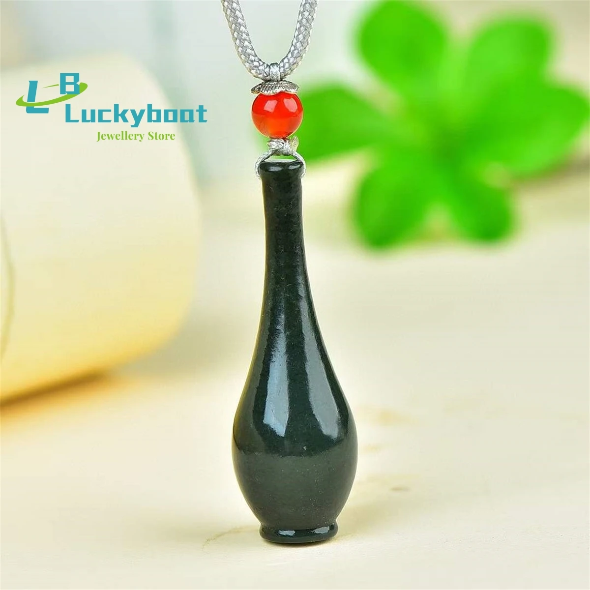 

Natural Hotan Jade Peace Vase Pendant Simple and Elegant Personality Exquisite Fashion Versatile for Men and Women