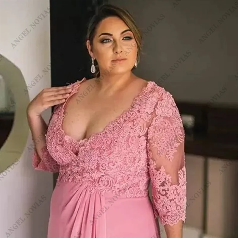 Customized Long Plus Size Mother of the Bride Dress Wedding Guest Dresses Evening Gown vestidos mama de la novia elegantes