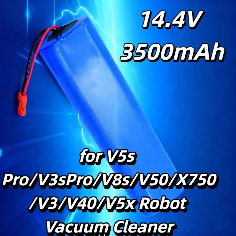 

14.4V 3500mAh Battery Accessories,for ILIFE V5s Pro/V3sPro/V8s/V50/X750/V3/V40/V5xRobot Vacuum Cleaner,Long-Lasting Power Supply