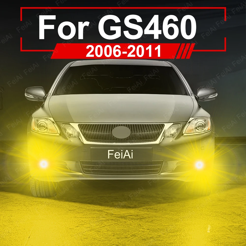

LED Front Fog Lights For Lexus GS460 2006 2007 2008 2009 2010 2011 GS 460 Accessories Dual Color LED Fog Light Bulb White Yellow