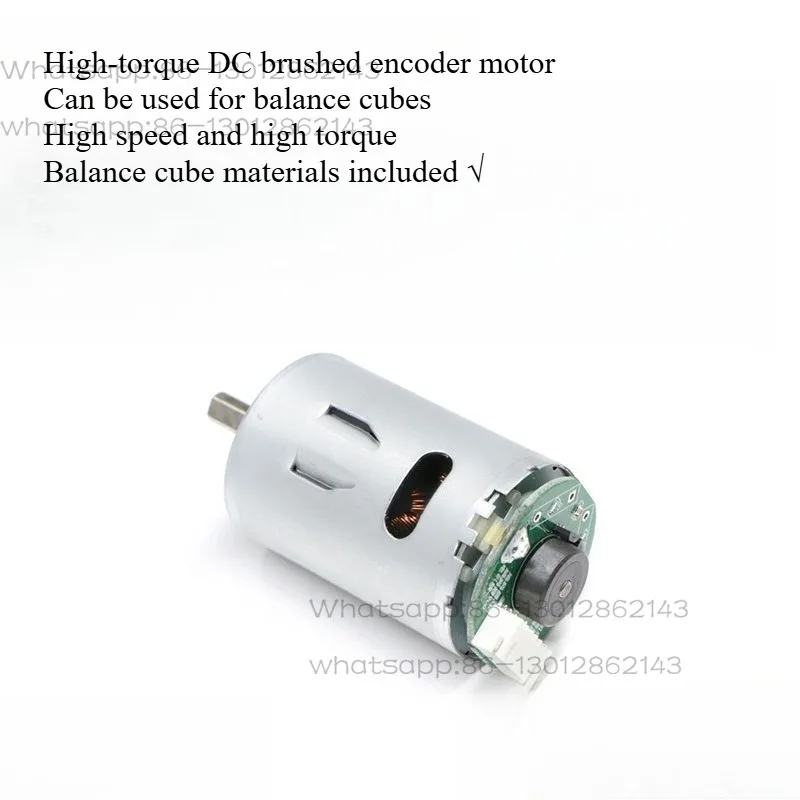 MG545 Brushed DC Motor with Hall Speed Encoder, 6mm Output Shaft, High Torque & High Speed, Designed for Flywheel Balance Cube