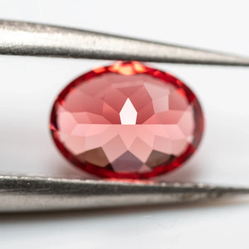 BNew Lab Grown Sapphire 6*8mm Oval Shape Charm Beads for Diy Jewelry Making Ring Selectable Certificate