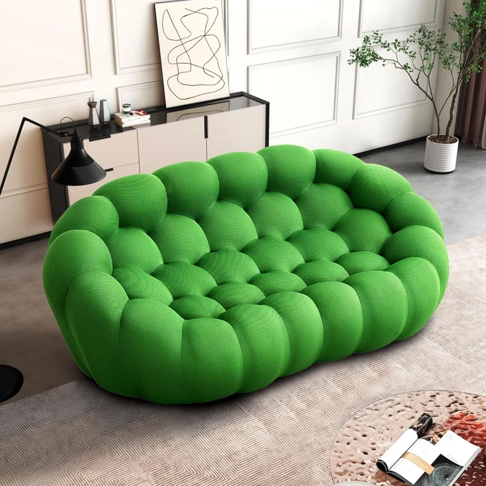 

Modern Upholstered Loveseat Sofa, Bubble Sofa Lazy Floor Sofa, Overall Shaped Bubble Comfy