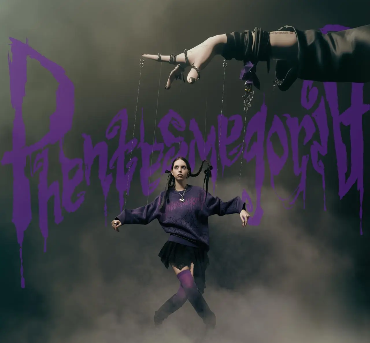 

Retro Harajuku MZLFF ​​Ghost Wheel Pattern Knitting Sweater Casual Jumper Y2k Men's Pullover Cartoon Embroidery Clothing Women