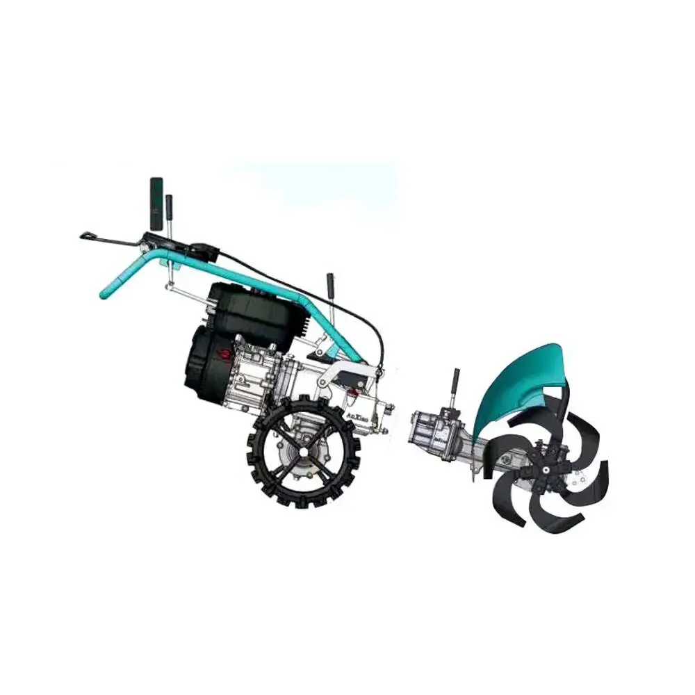 Mini Land Cultivation Machine 7hp Farm Mini  Power Tiller Two Wheel Mini Walking Hand Tractor