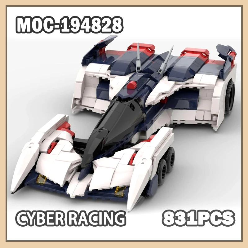

MOC-194828 Cyber Racing Movie and Game Works Building Blocks Assembling Future Racing Cars DIY Kids Set Creative Gifts 831PCS