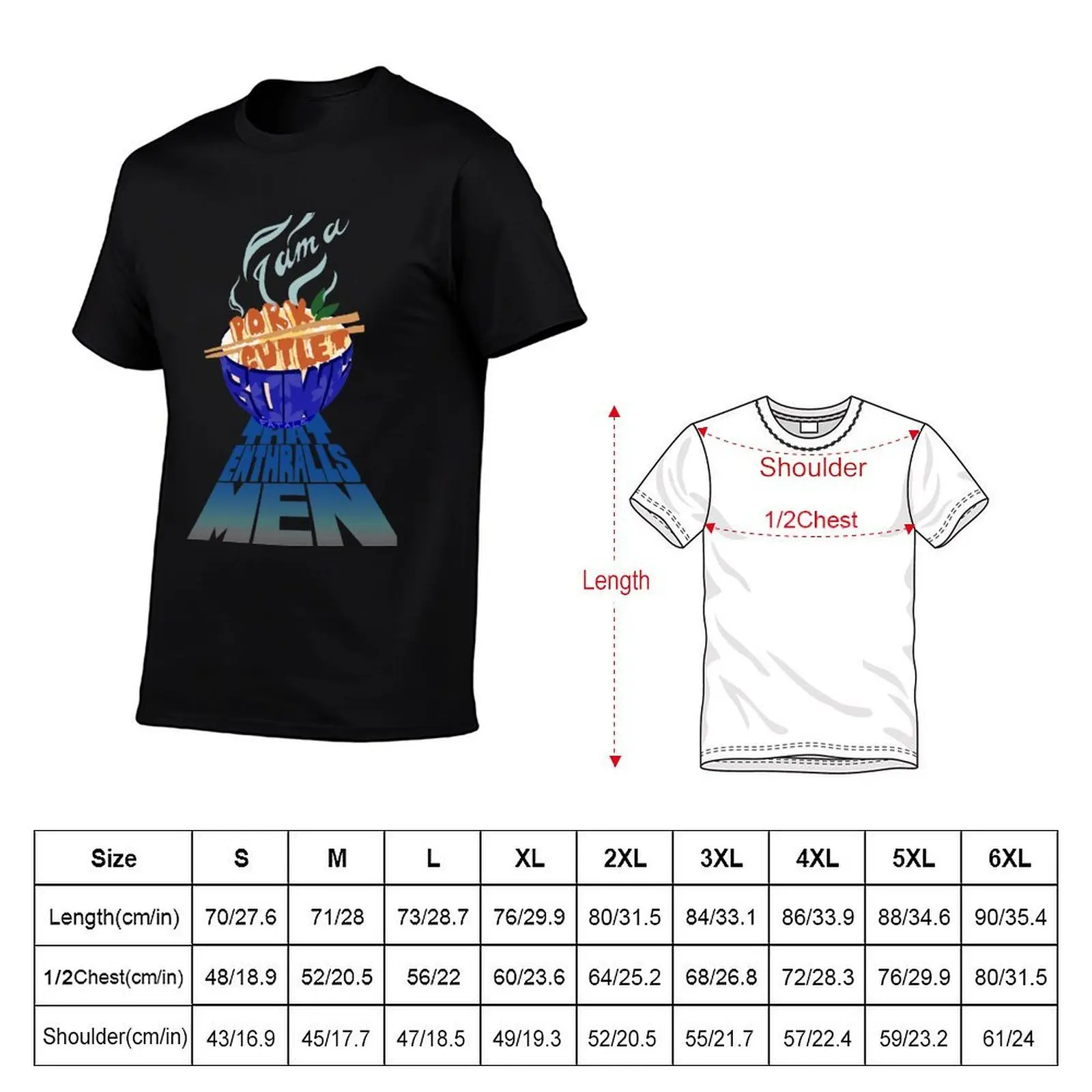 Pork Cutlet Bowl Fatale T-Shirt t shirts for man pack white t shirt for man 100 percent cotton man t shirt graphic T-shirt