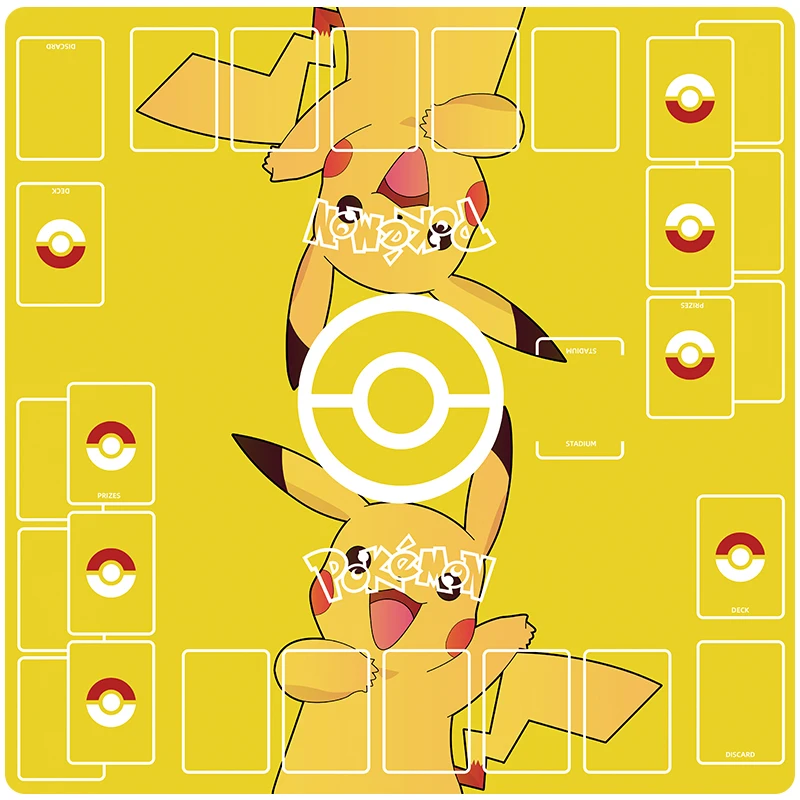 60*60*0.2cm Diy Pokemon Dedicated Double GAME Card Mat Battle Sylveon Charizard Pikachu Rayquaza Lillie Gift Toy Anime Table Mat