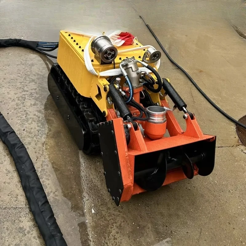 Heavy Duty Crawler Submersible Dredging Robot 50m Depth for River Sediment Removal
